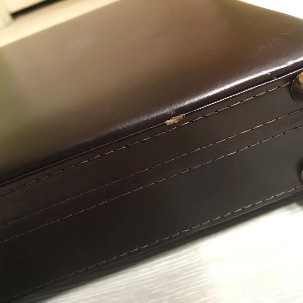 Vintage brown Presto Lock Executive leather briefcase attaché